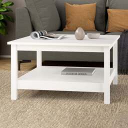 Florence Madrid White Coffee Table - Size: 81 x 81 x 45cm - Wilko