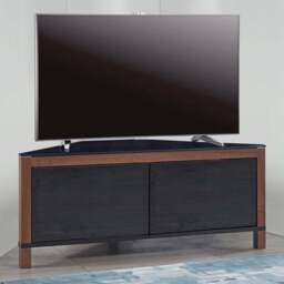 MDA Designs Volans 2 Door Black and Walnut TV Cabinet - Size: 45 x 110 x 45cm - Multi - Wilko - thumbnail 1