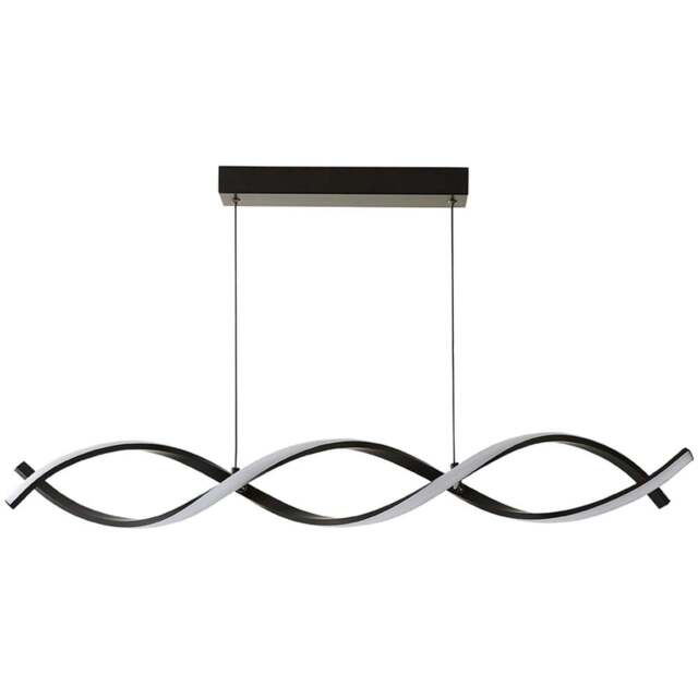 ValueLights Infinity Black Double Twist Integrated LED Ceiling Light - Size: 100 x 97 x 11cm - Wilko - image 1