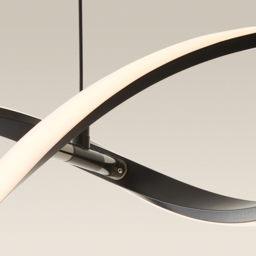 ValueLights Infinity Black Double Twist Integrated LED Ceiling Light - Size: 100 x 97 x 11cm - Wilko - thumbnail 4