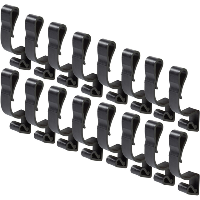 Xmas Haus Black 16 Piece Gutter Hook Set - Size: 68 x 25 x 12cm - Wilko - image 1