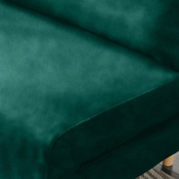 Furniturebox Billie Single Seater Green Velvet Sofa Bed - Wilko - thumbnail 3