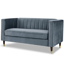 Home Detail Thomas 2 Seater Grey Velvet Sofa - Wilko - thumbnail 3