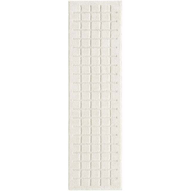 Desire Rugs Aya Cream Embossed Cube Rug 60 x 220cm - Wilko - image 1