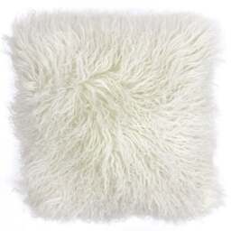 Paoletti Mongolian Pristine Sheepskin Cushion - Size: 40 x 40 cm - Multi - Wilko - thumbnail 1