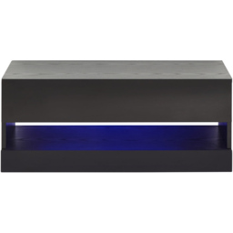 GFW Galicia Black LED Lift Up Coffee Table - Size: 38 x 75 x 30cm - Wilko - thumbnail 3