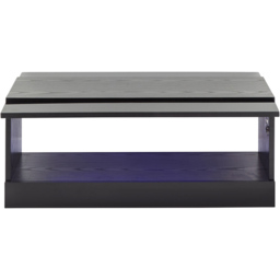 GFW Galicia Black LED Lift Up Coffee Table - Size: 38 x 75 x 30cm - Wilko - thumbnail 4