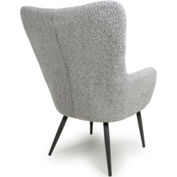 Bordeaux Textured Chenille Effect Grey Armchair - Size: Single - Shankar - Wilko - thumbnail 6
