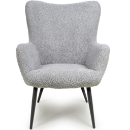 Bordeaux Textured Chenille Effect Grey Armchair - Size: Single - Shankar - Wilko - thumbnail 5