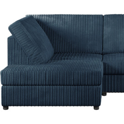 Luxor 4 Seater Navy Blue Jumbo Cord Full Back Left Hand L Shape Corner Sofa - Wilko - thumbnail 4