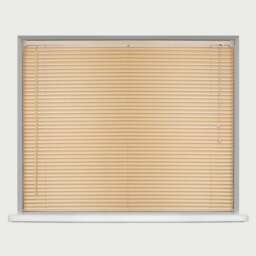 Caecus Wood Grain Effect PVC Venetian Blind Natural 75 x 150cm - Cream - Wilko