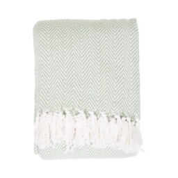 Winkworth Herringbone Pattern Throw Green - Divante - Wilko - thumbnail 4
