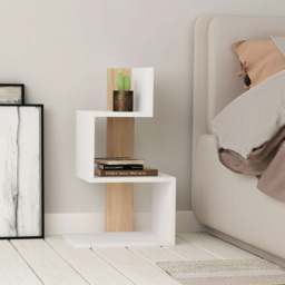 Decortie Rosie White and Oak Side End Table - Multi - Wilko - thumbnail 4