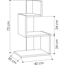 Decortie Rosie White and Oak Side End Table - Multi - Wilko - thumbnail 6