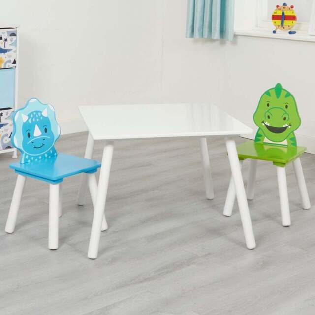Liberty House Toys Kids Dinosaur Table and Chairs Set - Size: 44 x 60 x 60cm - Wilko - image 1