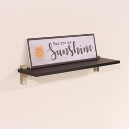 Core Products Lavant Black Oak Slim Shelf with L Shape Bracket 60cm - Size: 15 x 60 x 1.6cm - Wilko - thumbnail 3