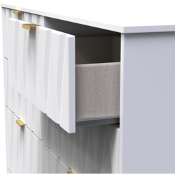 Crowndale Las Vegas 6 Drawer White Matt Chest of Drawers Ready Assembled - Wilko - thumbnail 7