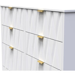 Crowndale Las Vegas 6 Drawer White Matt Chest of Drawers Ready Assembled - Wilko - thumbnail 6