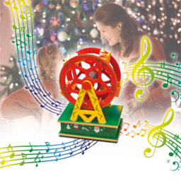 St Helens Multicolour Wooden Ferris Wheel Music Box - Size: 10 x 13 x 19cm - Wilko - thumbnail 4