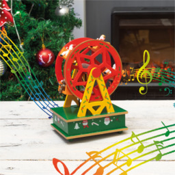 St Helens Multicolour Wooden Ferris Wheel Music Box - Size: 10 x 13 x 19cm - Wilko - thumbnail 3