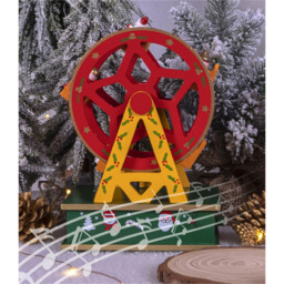 St Helens Multicolour Wooden Ferris Wheel Music Box - Size: 10 x 13 x 19cm - Wilko - thumbnail 5