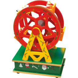 St Helens Multicolour Wooden Ferris Wheel Music Box - Size: 10 x 13 x 19cm - Wilko