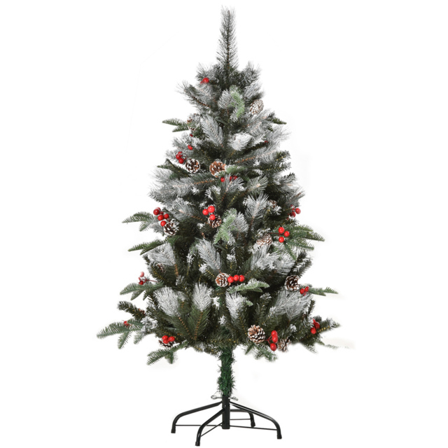 Everglow Snow Dipped Green Artificial Christmas Tree with Foldable Feet 4ft - Wilko - image 1