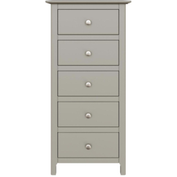 FWStyle Palma 5 Drawer Grey Ready Assembled Chest of Drawers - Wilko - thumbnail 5