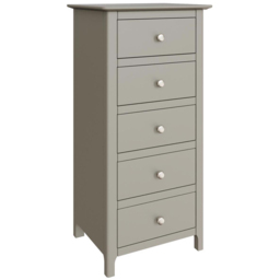 FWStyle Palma 5 Drawer Grey Ready Assembled Chest of Drawers - Wilko - thumbnail 3