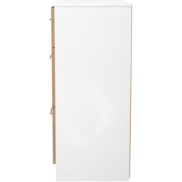 Crowndale Worcester 3 Drawer Slatt Effect and White Deep Chest of Drawers Ready Assembled - Slatt Effect & White - Wilko - thumbnail 5