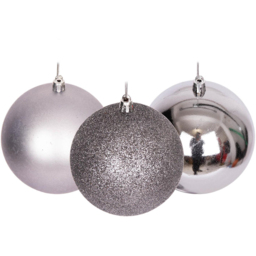 Shatchi 5cm Mid Grey Luxury Bauble 9 Pack - Wilko - thumbnail 3