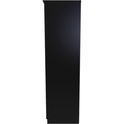 Crowndale Avon 2 Door 2 Drawer Matt Black Wardrobe Ready Assembled - Black Matt - Wilko - thumbnail 4