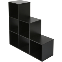 Jane 6 Shelf Black Ladder Cube Storage Unit - Home Garden Direct - Wilko - thumbnail 6