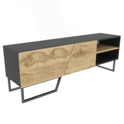 Decorotika Denasse Black and Oud Marble Effect TV Unit - Size: 50.5 x 150 x 35cm - Multi - Wilko - thumbnail 5