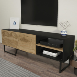 Decorotika Denasse Black and Oud Marble Effect TV Unit - Size: 50.5 x 150 x 35cm - Multi - Wilko - thumbnail 1