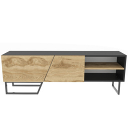 Decorotika Denasse Black and Oud Marble Effect TV Unit - Size: 50.5 x 150 x 35cm - Multi - Wilko - thumbnail 3