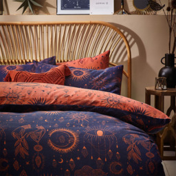 furn. Constellation Celestial Single Bronze and Navy Duvet Set - Multi - Wilko - thumbnail 4