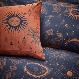furn. Constellation Celestial Single Bronze and Navy Duvet Set - Multi - Wilko - thumbnail 3