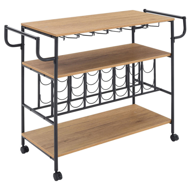 Living and Home 4 Tiers Rolling Serving Bar Cart - Size: 85 x 107 x 41cm - Wilko - image 1
