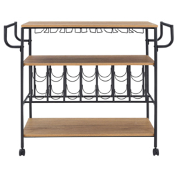 Living and Home 4 Tiers Rolling Serving Bar Cart - Size: 85 x 107 x 41cm - Wilko - thumbnail 4