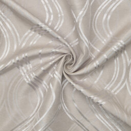 Intimates Clarissa Beige Ringtop Curtains 117 x 137cm - Size: W 117 x D 137cm - Cream - Wilko - thumbnail 4