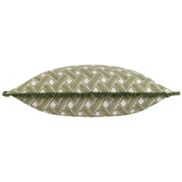 Hoem Alexa Olive Geometric Cushion - Size: 60 x 30cm - Green - Wilko - thumbnail 4