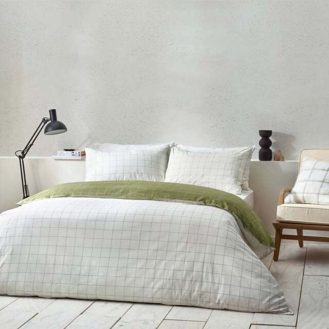 Yard Howarth Super King Moss and Natural Duvet Set - Multi - Yard Living - Wilko - image 1