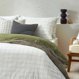 Yard Howarth Super King Moss and Natural Duvet Set - Multi - Yard Living - Wilko - thumbnail 3