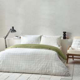 Yard Howarth Super King Moss and Natural Duvet Set - Multi - Yard Living - Wilko - thumbnail 1