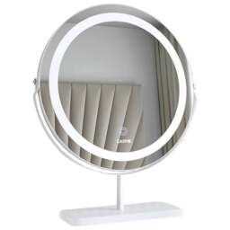CARME Home Ava LED Marble White Touch Sensor Light Mirror - Size: 50 x 11 x 50cm - Wilko - thumbnail 1