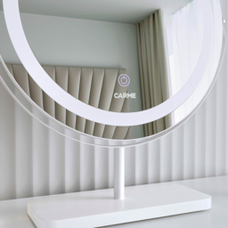 CARME Home Ava LED Marble White Touch Sensor Light Mirror - Size: 50 x 11 x 50cm - Wilko - thumbnail 4