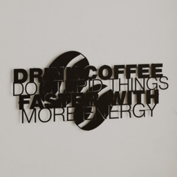 Decortie Black Metal Coffee For More Energy Wall Art - Size: 41.5 x 83 x 1.25cm - Wilko - thumbnail 5