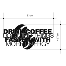 Decortie Black Metal Coffee For More Energy Wall Art - Size: 41.5 x 83 x 1.25cm - Wilko - thumbnail 7