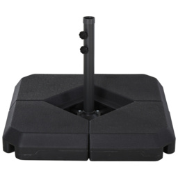 Outsunny 4PCs Parasol Base Black - Size: 50 x 80 x 80cm - Wilko